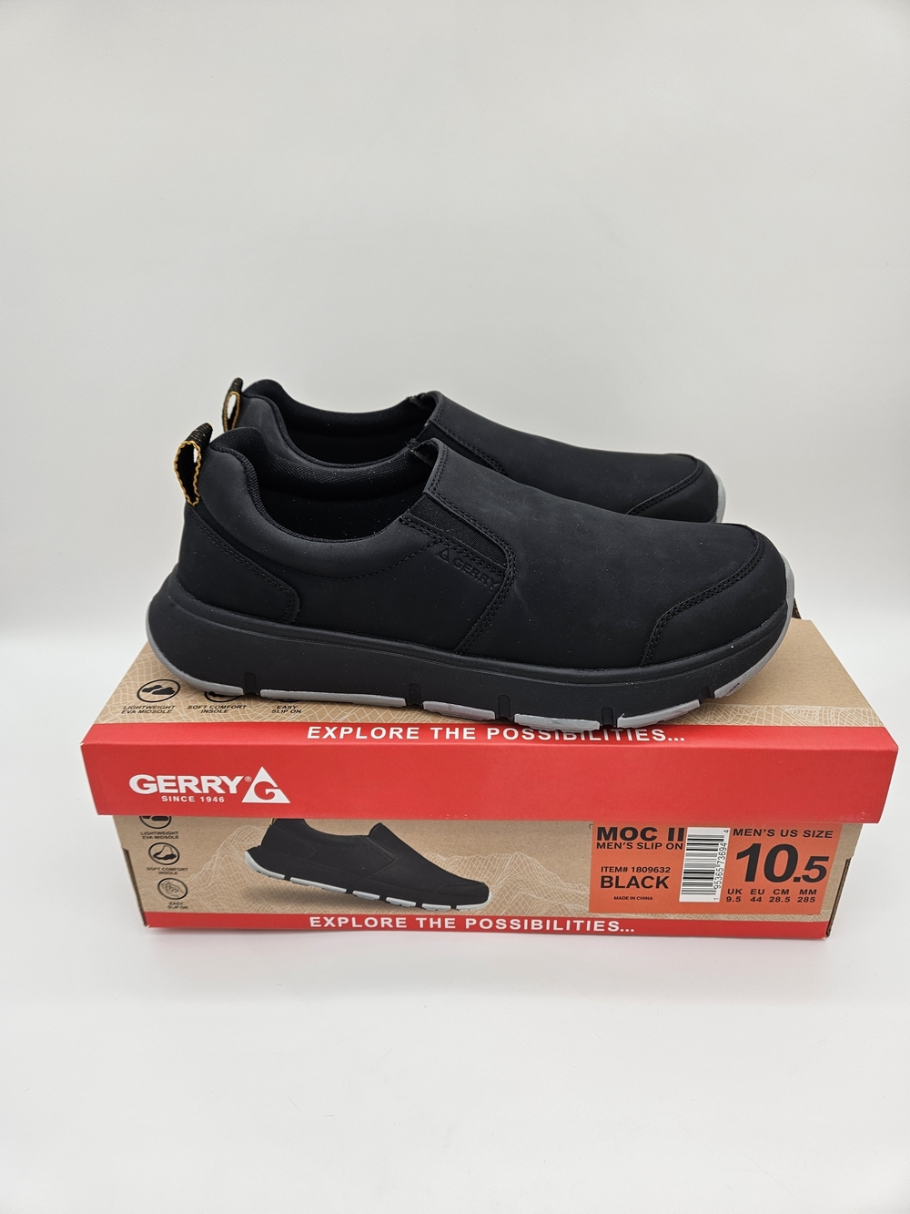 Gerry Weber Black Slip-On Comfort Loafers Size 10.5